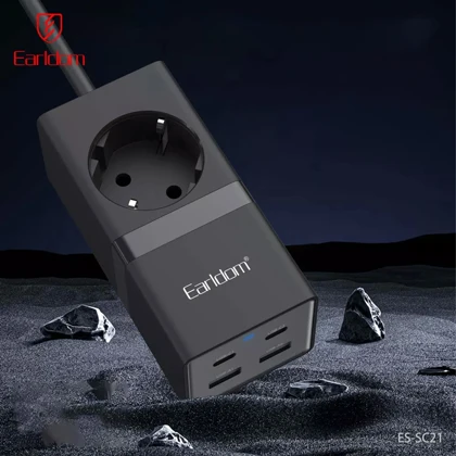 چندراهی برق ارلدام Earldom مدل ES-SC21 توان 2400 وات یک سوکت و 4 پورت