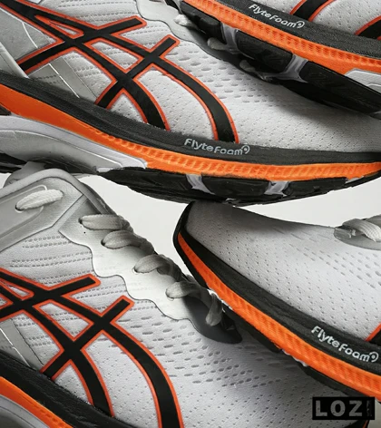 کتانی بزرگ پا طوسی نارنجی ASICS GEL-KAYANO 27