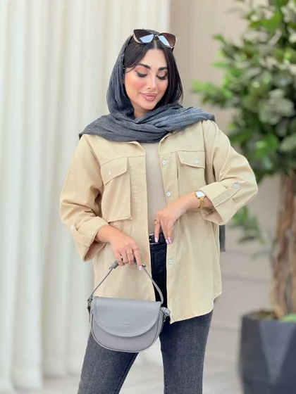 مانتو دو جیب پاکتی محنا