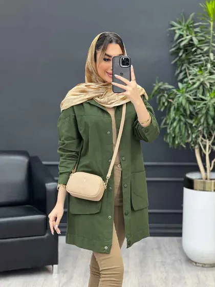 مانتو لینن رنگی سر شانه پاگن