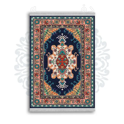 *جدید* فرشینه از جنس پارچه شانل مخمل ترک طرح فانتزی برند دفه کد 1814