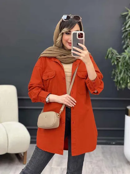 مانتو دو جیب پاکتی محنا