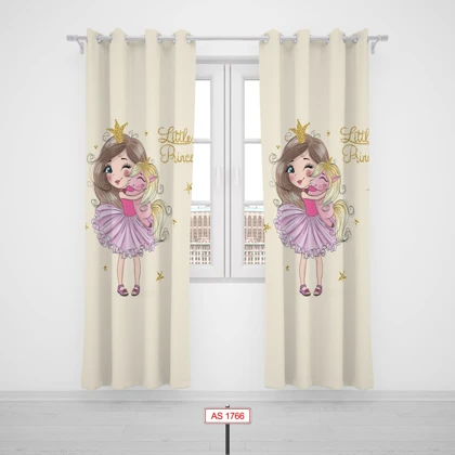 پرده پانچی اتاق کودک برند مینوریا کیدز طرح دخترانه کد p-270