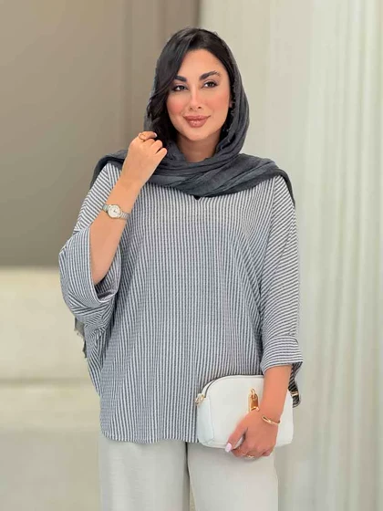 مانتو پانچ راه راه