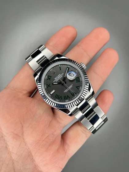 ساعت مچی رولکس ویمبلدون سوئیسی بند اویستر سیلور Rolex Wimbledon Datejust