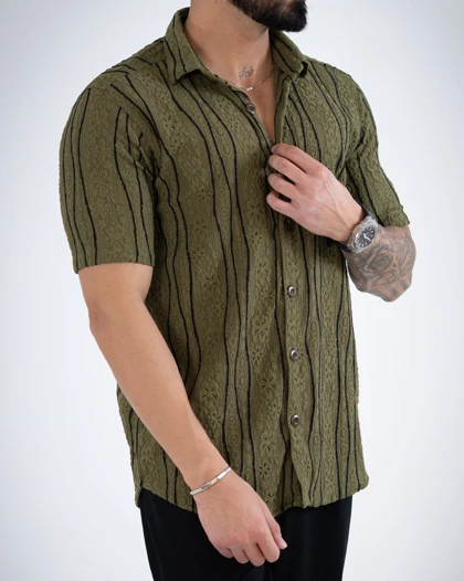 پیراهن/گیپوری مردانه خامه دوزی-کد4775