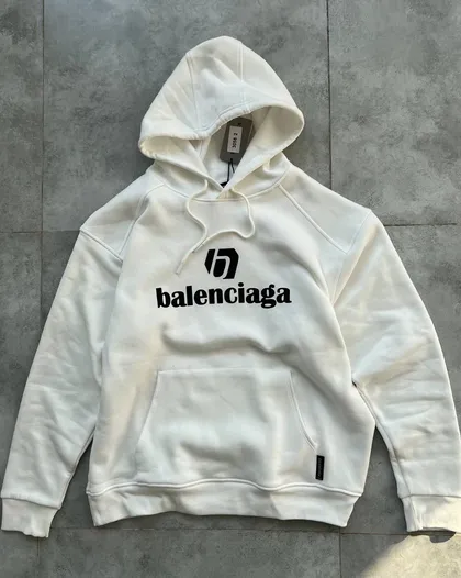 هودی سه نخ ضخیم BALENCIAGA رنگ سفید