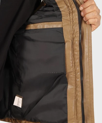 پافر مردانه چرم کلاه مشکی 2533