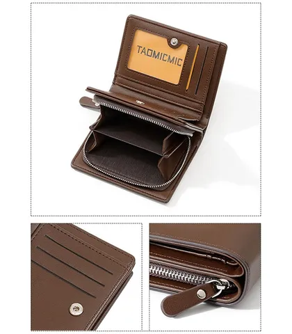 کیف پول مردانه تاشو زیپ‌دار Taomicmic تائومیک میک طرح کلاسیک 4