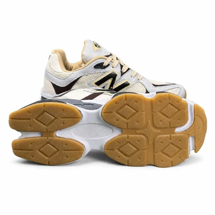 کفش کتانی مردانه مدل نیوبالانس 9060 کرم مشکی New Balance 9060