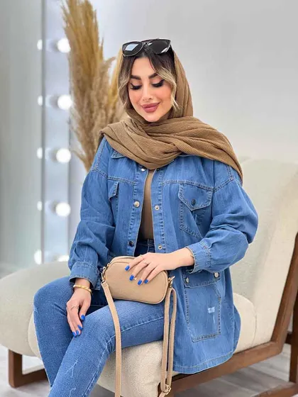 مانتو جین چهار جیب ماهلین