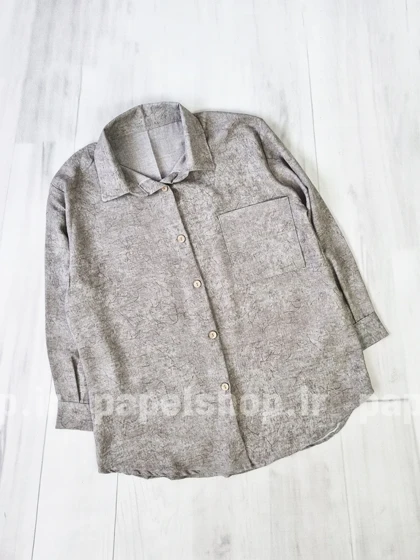 شومیز مانتویی رگه رگه ای گازوئیلی