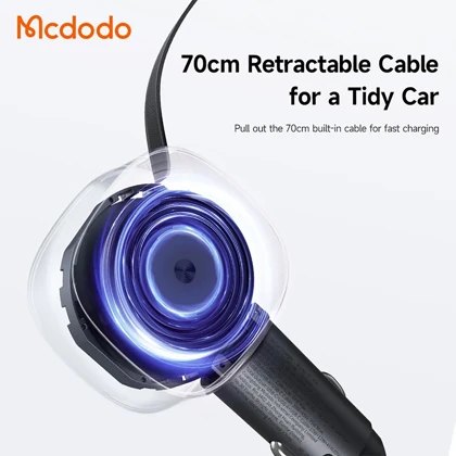 شارژر فندکی فست شارژ مک دودو MCDODO مدل CC-156 توان 75 وات با کابل