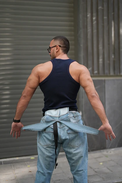 رکابی تنگ تاپ قهرمانی آیسان اسلامی سرمه ای