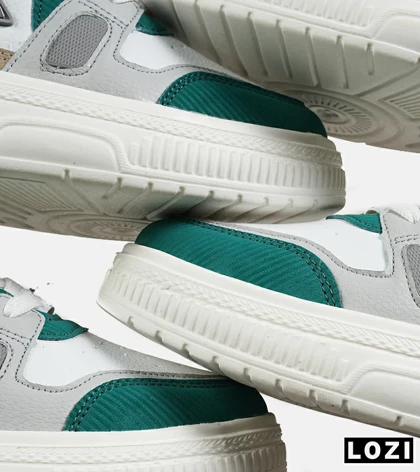 کفش کتانی مردانه سفید طوسی سبز FASHION مدل 7426