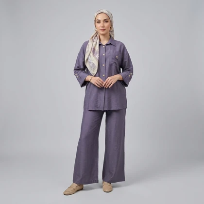 ست مانتو و شلوار زنانه جیب‌دار بابوس درسا کد 35