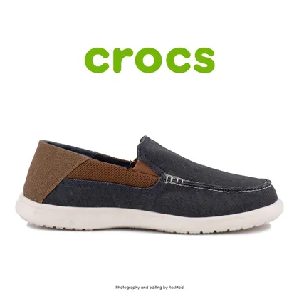 لوفر مردانه کراکس - Crocs Santa Cruz2 Luxe M Navy/Hazelnut