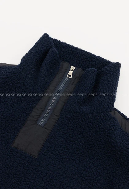 دورس نیم زیپ تدی داخل آستر دار کد1005189