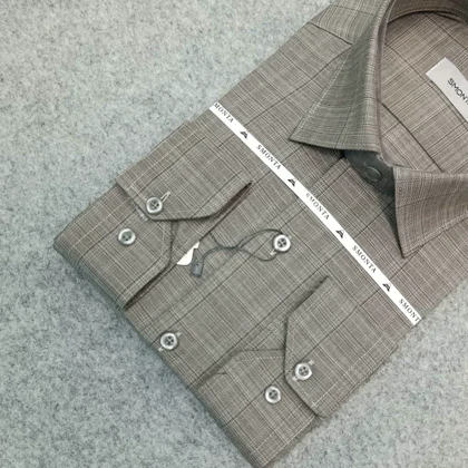 پیراهن طرحدار مردانه قواره ازاد ( قواره کلاسیک ) _ استین بلند