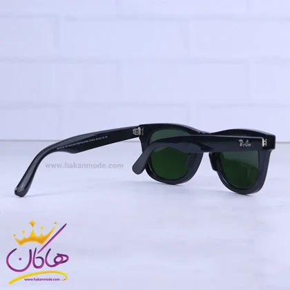 عینک آفتابی ری بن زنانه مشکی شیشه سبز RB R2140/1S
