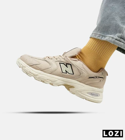 کفش کتانی مردانه و زنانه کرم NEW BALANCE 530