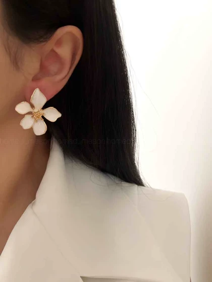 گوشواره گل میناکاری