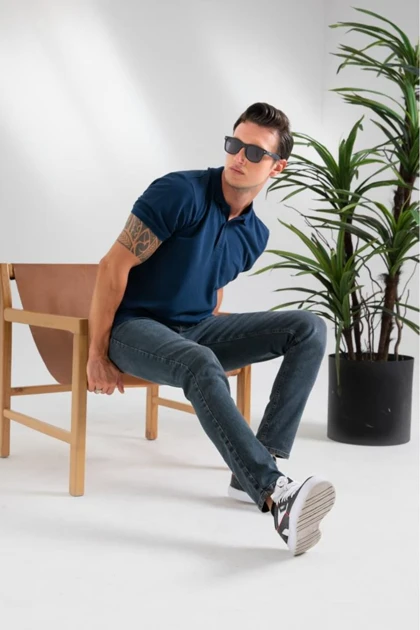 تیشرت یقه پولو مردانه hlt-jeans