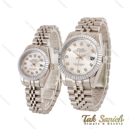ساعت ست رولکس دیت جاست تمام سیلور Rolex-4953-S