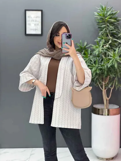 مانتو کوک دوزی آستین پاکتی