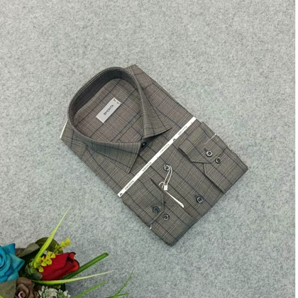 پیراهن راه راه استین بلند مردانه _ قواره کلاسیک _استایل رسمی