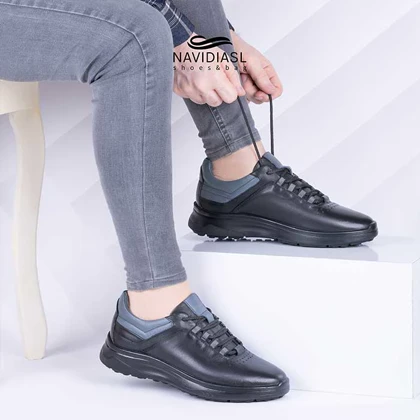 کفش مردانه چرم اسپرت طبی کد 6010003