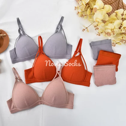 ست شورت و سوتین کبریتی طرح بهار ( مناسب برای سایز 75 و سایز 80) شورت بکلس