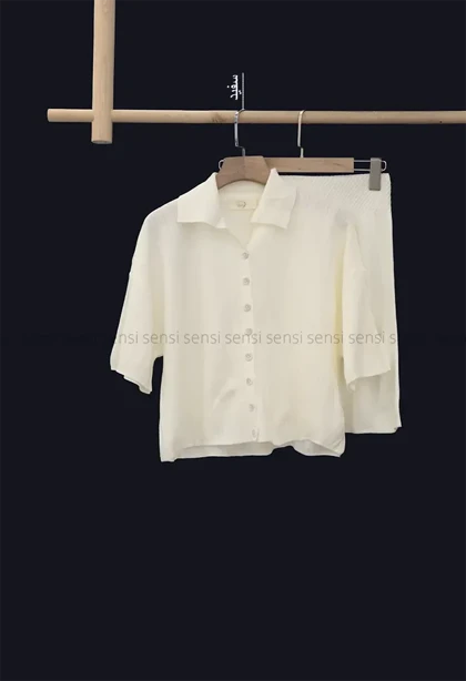 ست بلوز شلوارک بافت کد1004521