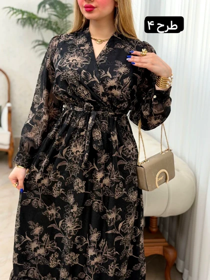 پیراهن حریر پایین چین 3939