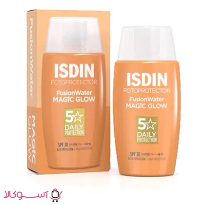 کرم ضدآفتاب فیوژن واتر ایزدین مدل magic glow حجم 50 میل