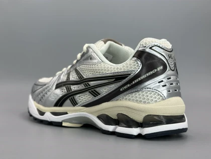 کتانی اسیکس کایانو 14 کرم نقره ای قهوه ای/Asics Kayano 14
