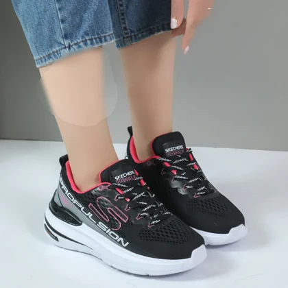 کتانی اسکیچرز زنانه اسپرت ورزشی Sketchers رنگ مشکی کد 0441120