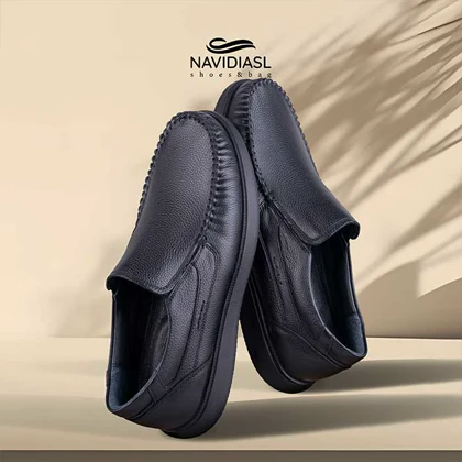 کفش مردانه چرم اداری و روزانه طبی کد 7053025