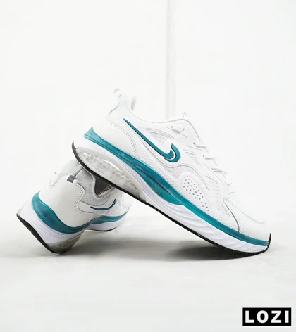 کفش کتانی مردانه سفید آبی Nike air max pluse