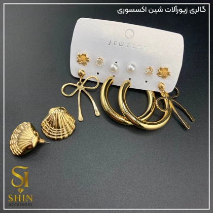 پک گوشواره شش تایی زنانه کدpgz07