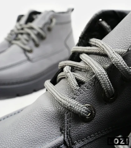 نیم بوت چرمی مردانه طوسی Timberland