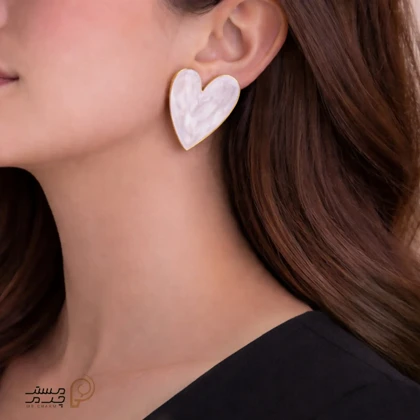 گوشواره میناکاری طرح قلب mr25-04