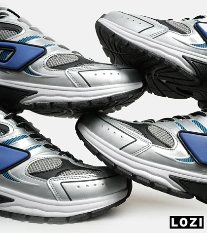 کفش کتانی مردانه نقره ای طوسی آبی DIESEL S-SERENDIPITY SPORT مدل 5816