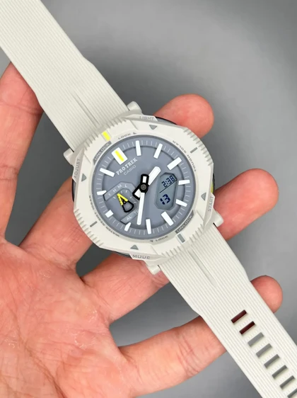 ساعت مچی کاسیو جی شاک پروترک بند رابر کرم Casio G-shock Protrek PRJ-B001-7