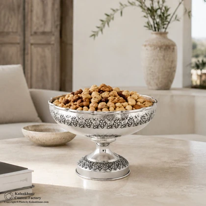 آجیل خوری مس دیبا رنگ کروم کد 1016