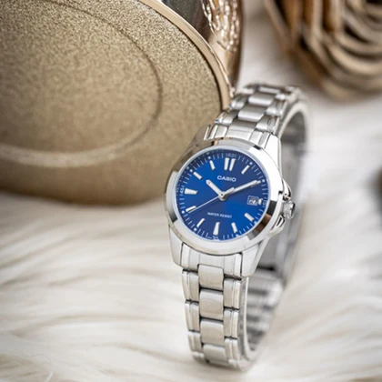ساعت مچی زنانه کاسیو Casio مدل LTP-1215A-2A2 صفحه آبی