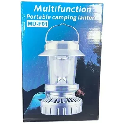 چراغ کمپینگ شارژی خورشیدی و پنکه مدل MD-F01