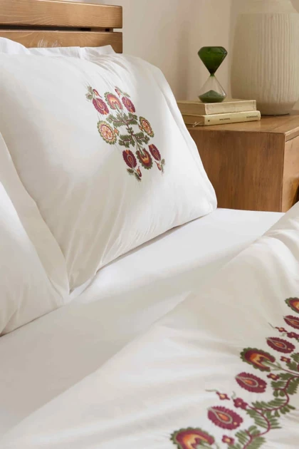 سرویس روتختی دو نفره Karaca Home مدل Nubea پنبه - سفید
