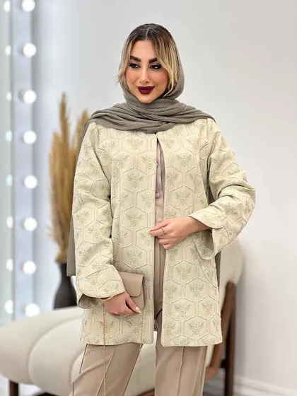 مانتو ژاکارد آستین لاله
