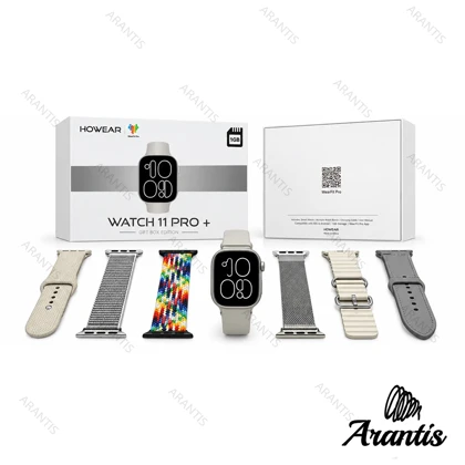 ساعت هوشمند watch 11 pro howear gift box edition نقره ای مدل u-10949